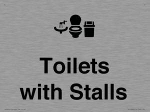 Toilets: Stalls and Wash Basin with Sanitary Bin